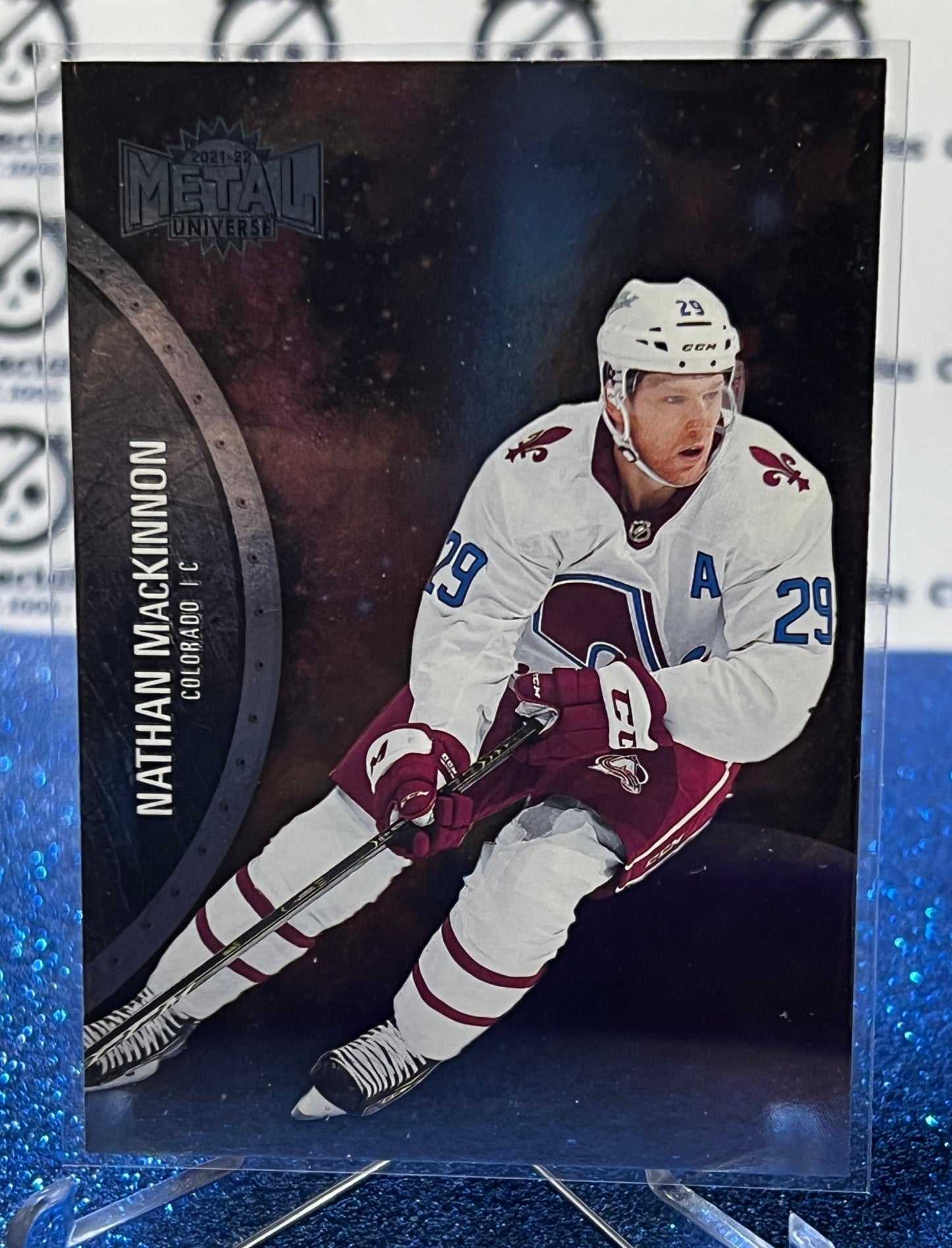 2021-22 SKYBOX METAL NATHAN MACKINNON # 130 COLORADO AVALANCHE  HOCKEY CARD