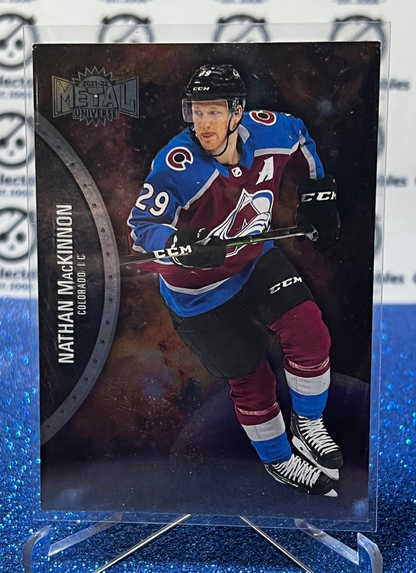 2021-22 SKYBOX METAL NATHAN MACKINNON # 75 COLORADO AVALANCHE  HOCKEY CARD