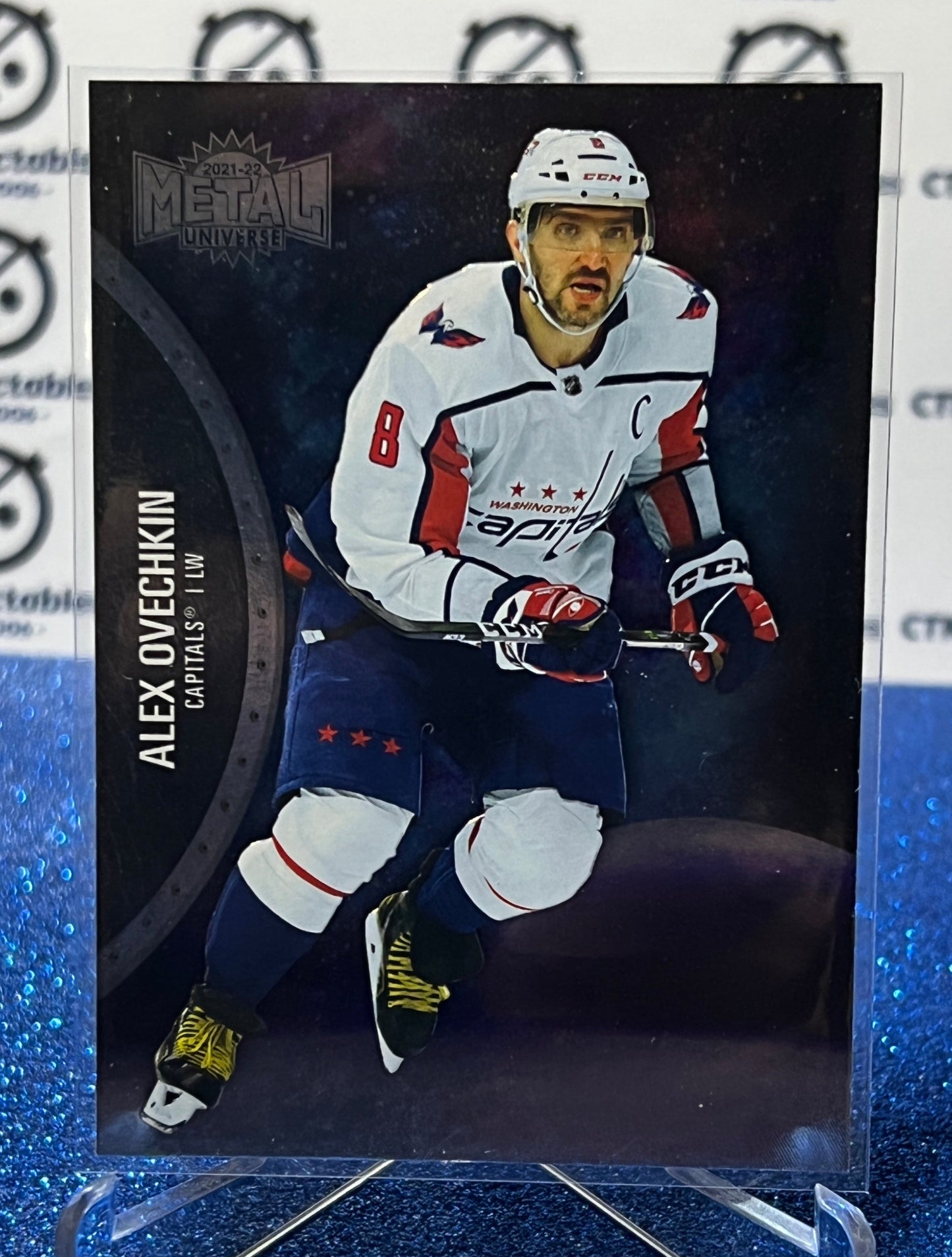 2021-22 SKYBOX METAL ALEX OVECHKIN # 50 WASHINGTON CAPITALS HOCKEY CARD