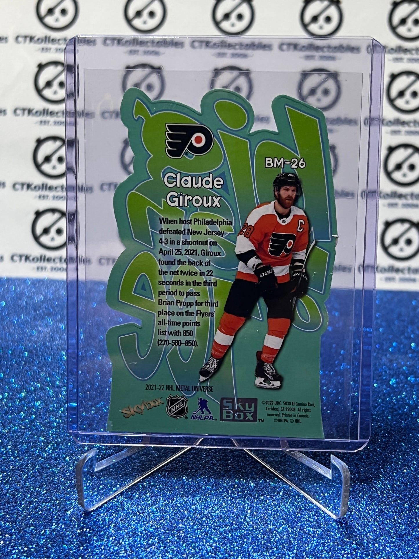 2021-22 SKYBOX METAL CLAUDE GIROUX # BM-26 PHILADELPHIA FLYERS HOCKEY CARD