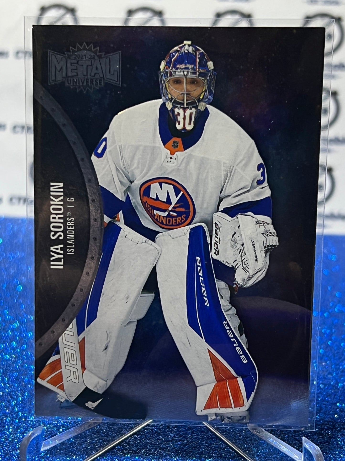 2021-22 SKYBOX METAL ILYA SOROKIN # 29  ROOKIE NEW YORK ISLANDERS NHL HOCKEY CARD