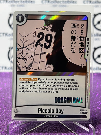 DRAGON BALL SUPER MANGA BOOSTER 02 PICCOLO DAY # FB06-118 R FOIL GAME CARD 2025