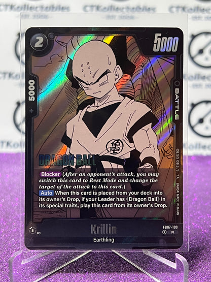 DRAGON BALL SUPER MANGA BOOSTER 02 KRILLIN # FB07-103 R FOIL GAME CARD 2025