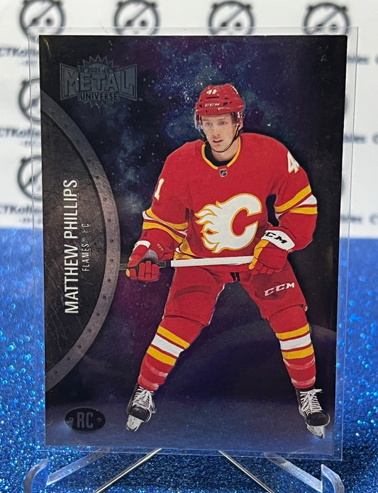 2021-22 SKYBOX METAL MATTHEW PHILLIPS # 166 ROOKIE CALGARY FLAMES NHL HOCKEY CARD