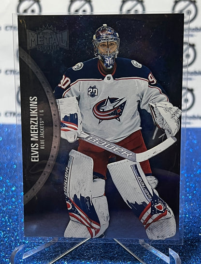 2021-22 SKYBOX METAL ELVIS MERZLIKINS # 44 COLUMBUS BLUE JACKETS NHL HOCKEY CARD