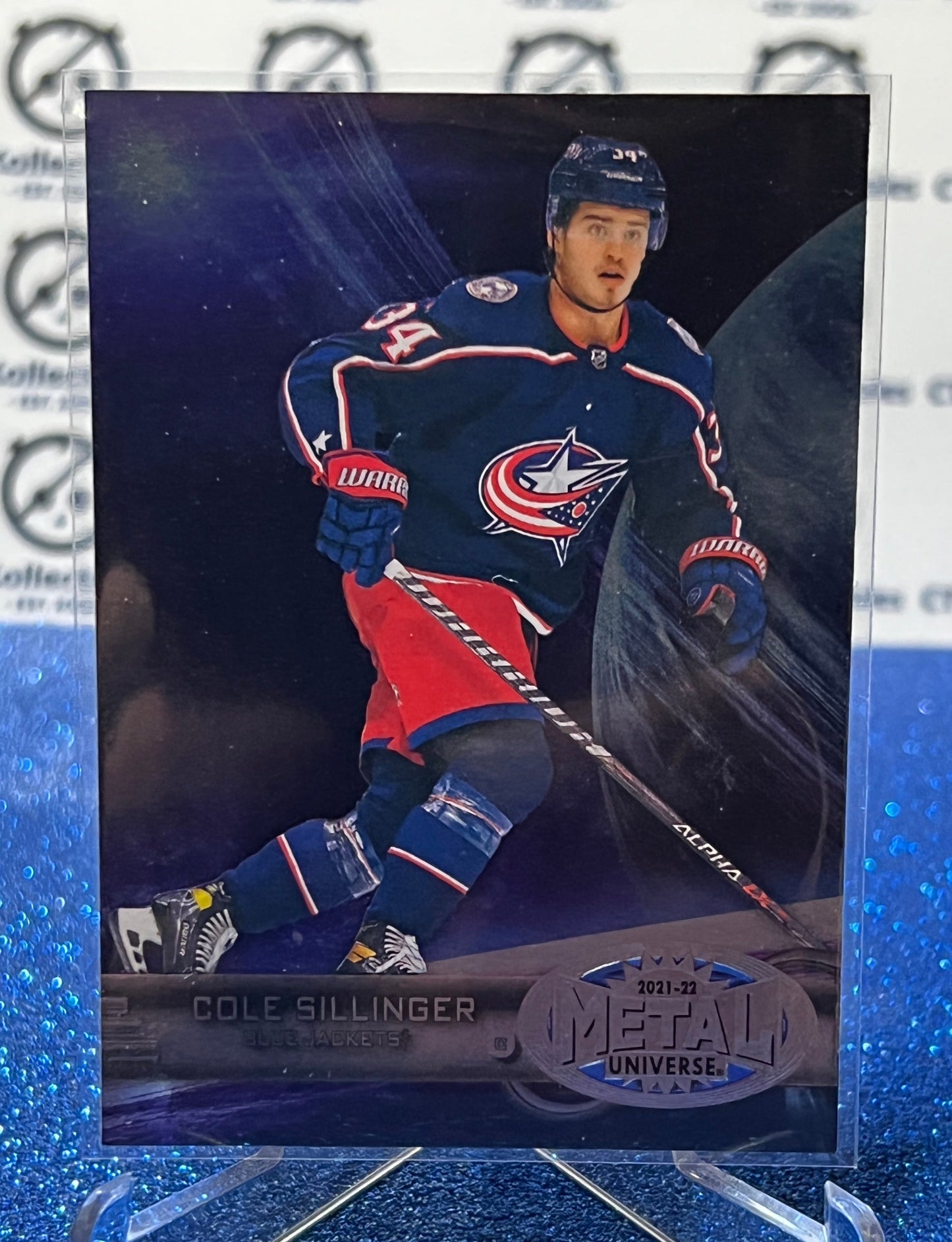 2021-22 SKYBOX METAL COLE SILLINGER # R-4 ROOKIE COLUMBUS BLUE JACKETS NHL HOCKEY CARD