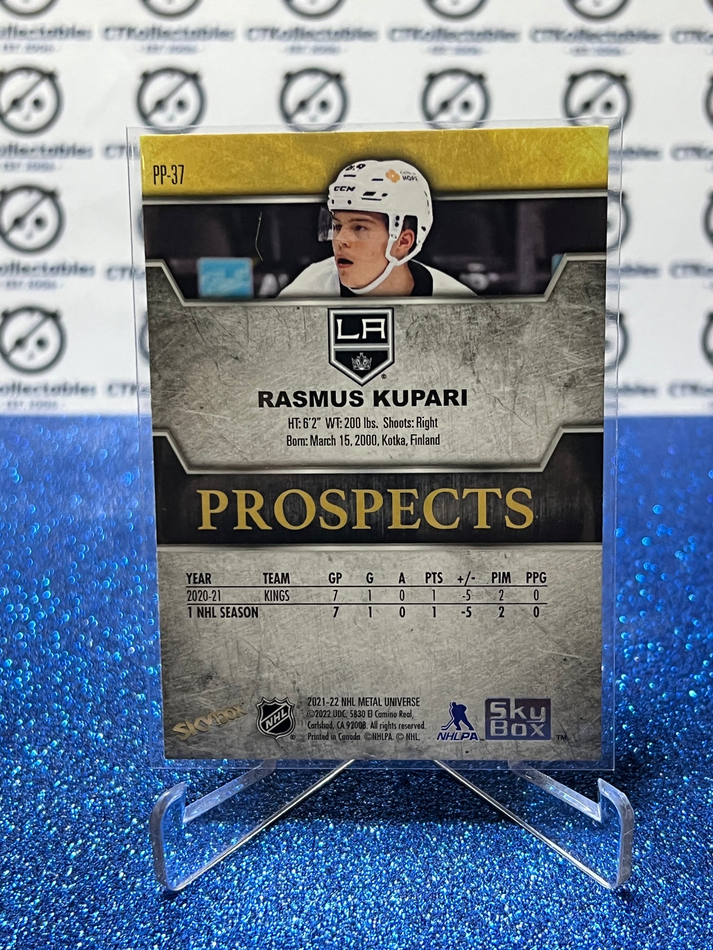 2021-22 SKYBOX METAL RASMUS KUPARI # PP-37 PROSPECTS LA KINGS NHL HOCKEY CARD