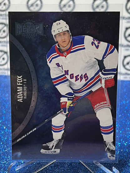 2021-22 SKYBOX METAL ADAM FOX # 35 NEW YORK RANGERS NHL HOCKEY CARD