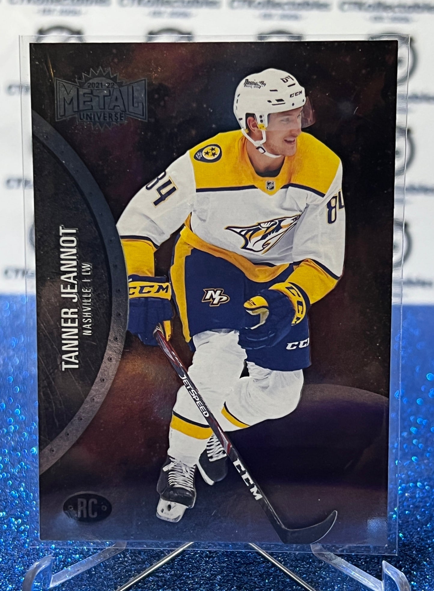 2021-22 SKYBOX METAL TANNER JEANNOT # 172 ROOKIE NASHVILLE PREDATORS NHL HOCKEY CARD