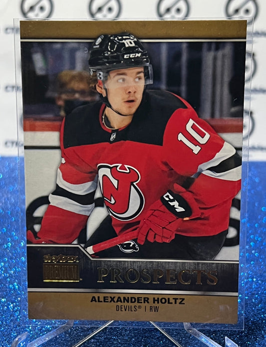 2021-22 SKYBOX METAL ALEXANDER HOLTZ # PP-41 PROSPECTS ROOKIE  NEW JERSEY DEVILS  NHL HOCKEY CARD