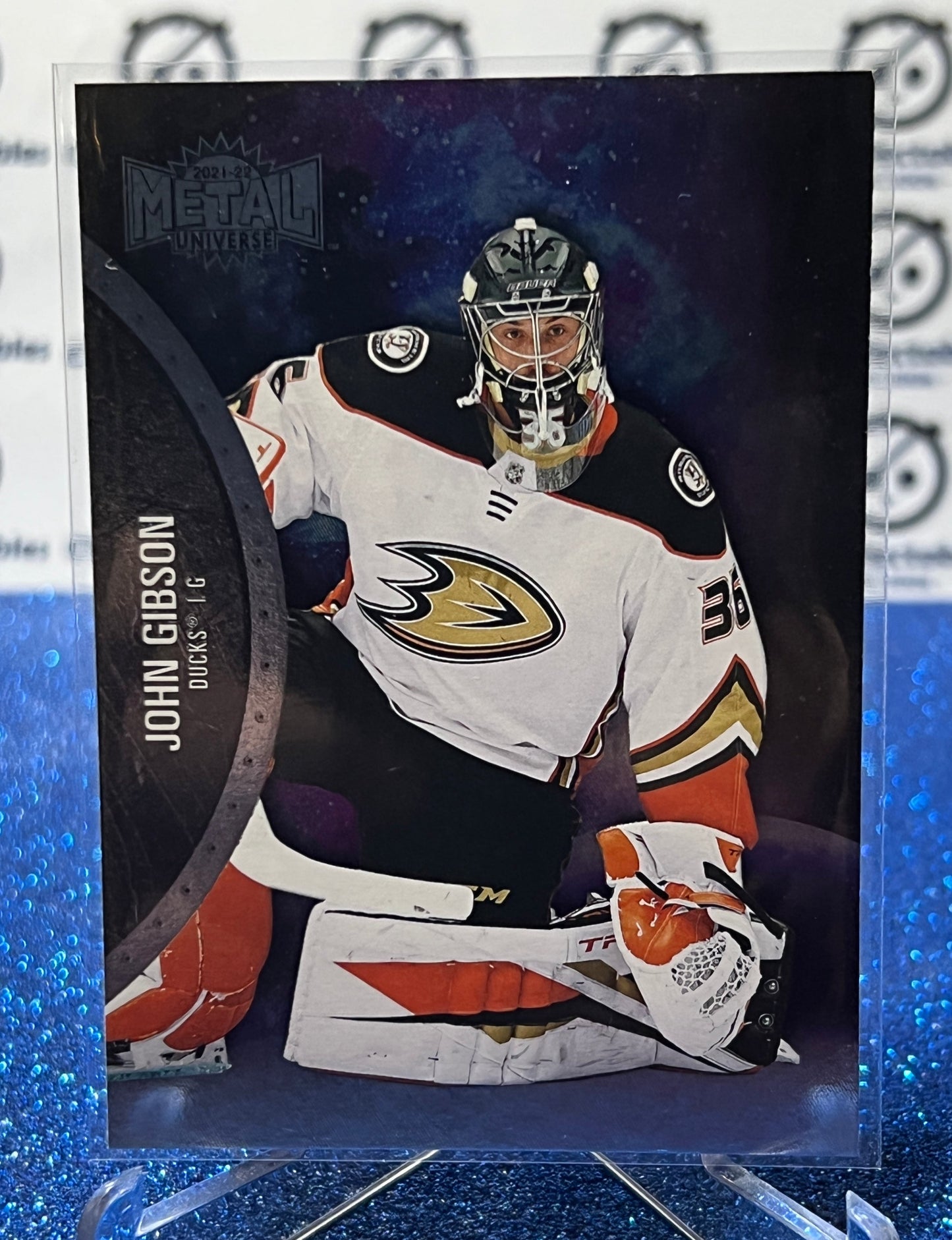 2021-22 SKYBOX METAL JOHN GIBSON # 4 ANAHEIM DUCKS NHL HOCKEY CARD