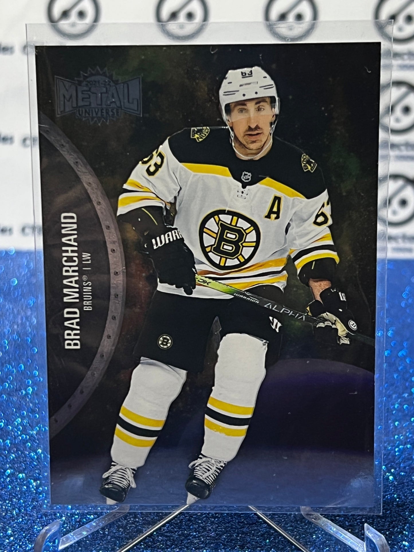 2021-22 SKYBOX METAL BRAD MARCHAND # 15 BOSTON BRUINS NHL HOCKEY CARD