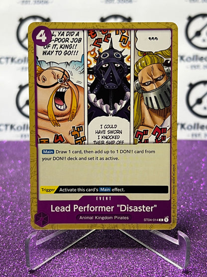 2023 PARAMOUNT WAR  ONE PIECE LEAD PERFORMER "DISASTER" # ST04-014 C PROMO REVISION NON-FOIL TRADING GAME CARD