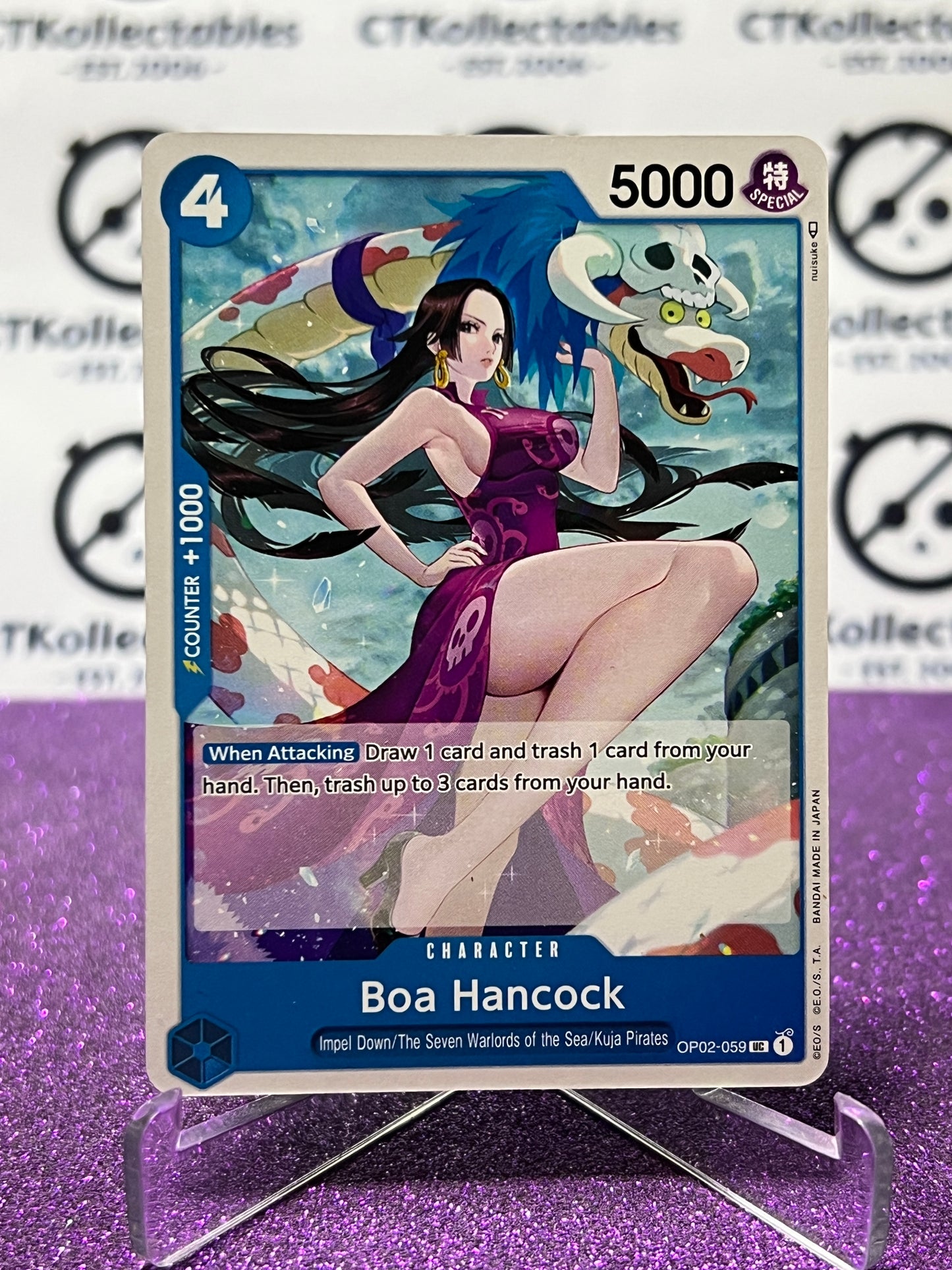 2023 PARAMOUNT WAR  ONE PIECE BOA HANCOCK # OP02-059 UC ENGLISH NON-FOIL TRADING GAME CARD