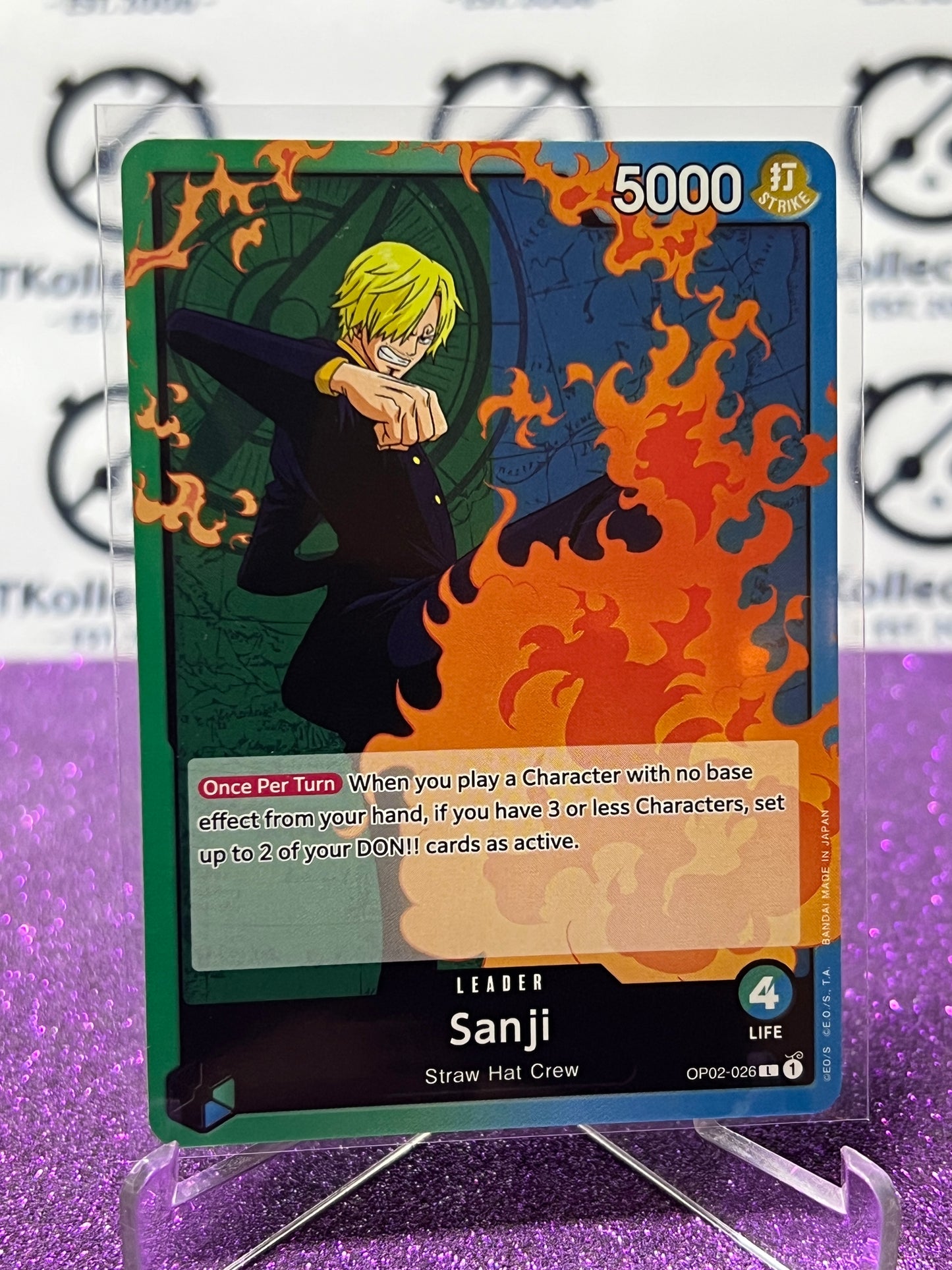 2023 PARAMOUNT WAR  ONE PIECE SANJI # OP02-026 L ENGLISH TRADING GAME CARD