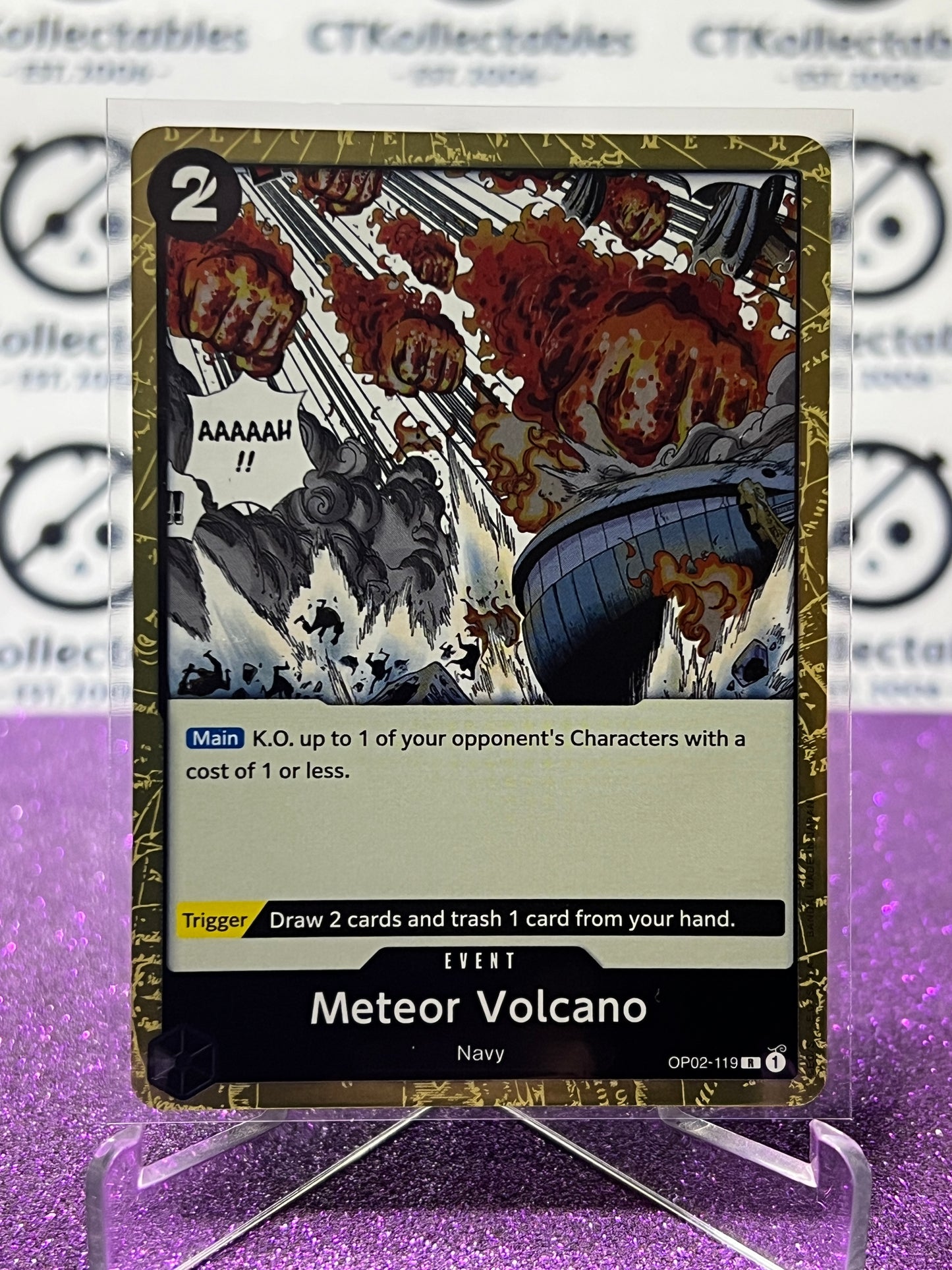 2023 PARAMOUNT WAR  ONE PIECE METEOR VOLCANO # OP02-119 R ENGLISH TRADING GAME CARD