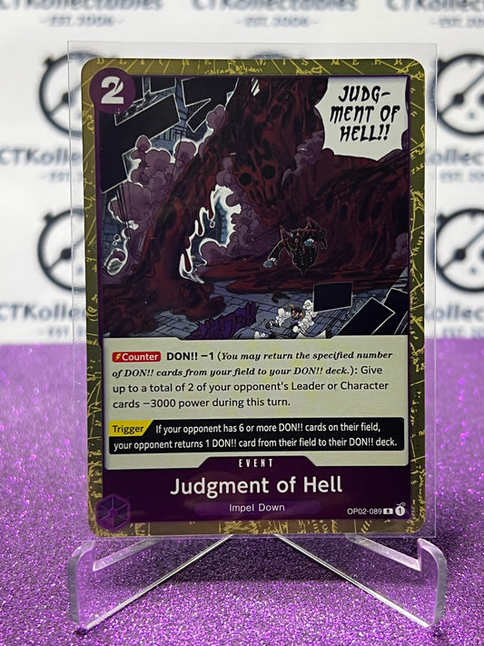 2023 PARAMOUNT WAR  ONE PIECE JUDGMENT OF HELL # OP02-089 R ENGLISH TRADING GAME CARD