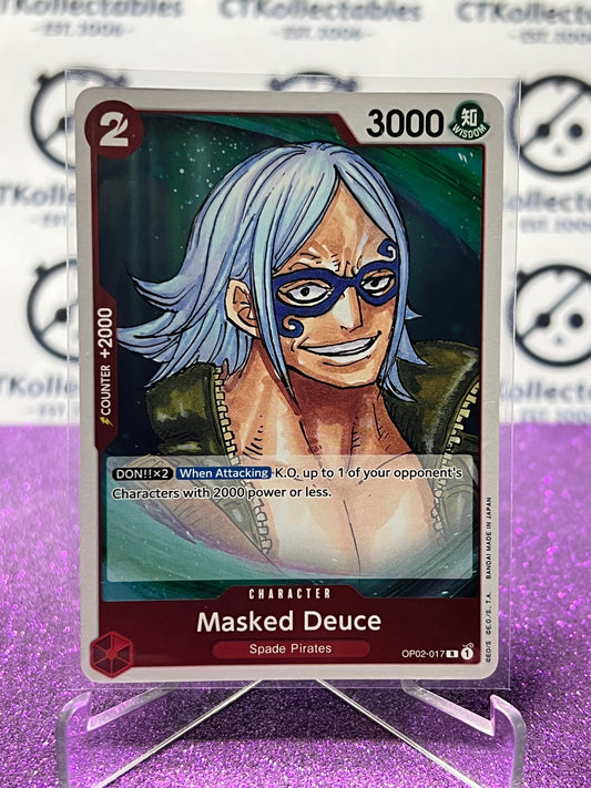 2023 PARAMOUNT WAR  ONE PIECE MASKED DEUCE # OP02-017 R ENGLISH TRADING GAME CARD