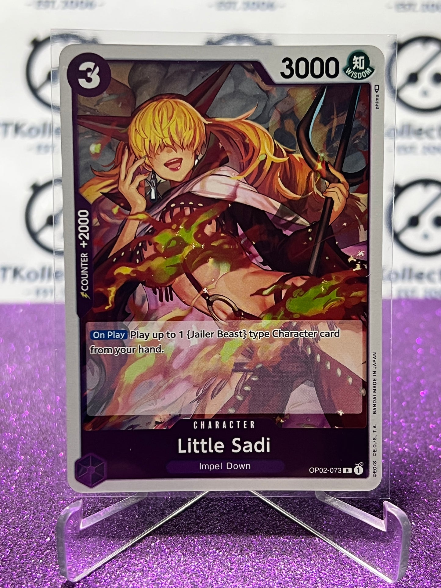 2023 PARAMOUNT WAR  ONE PIECE LITTLE SADI # OP02-073 R ENGLISH TRADING GAME CARD