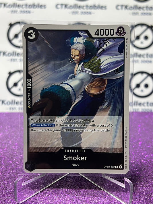 2023 PARAMOUNT WAR  ONE PIECE SMOKER # OP02-102 R ENGLISH TRADING GAME CARD