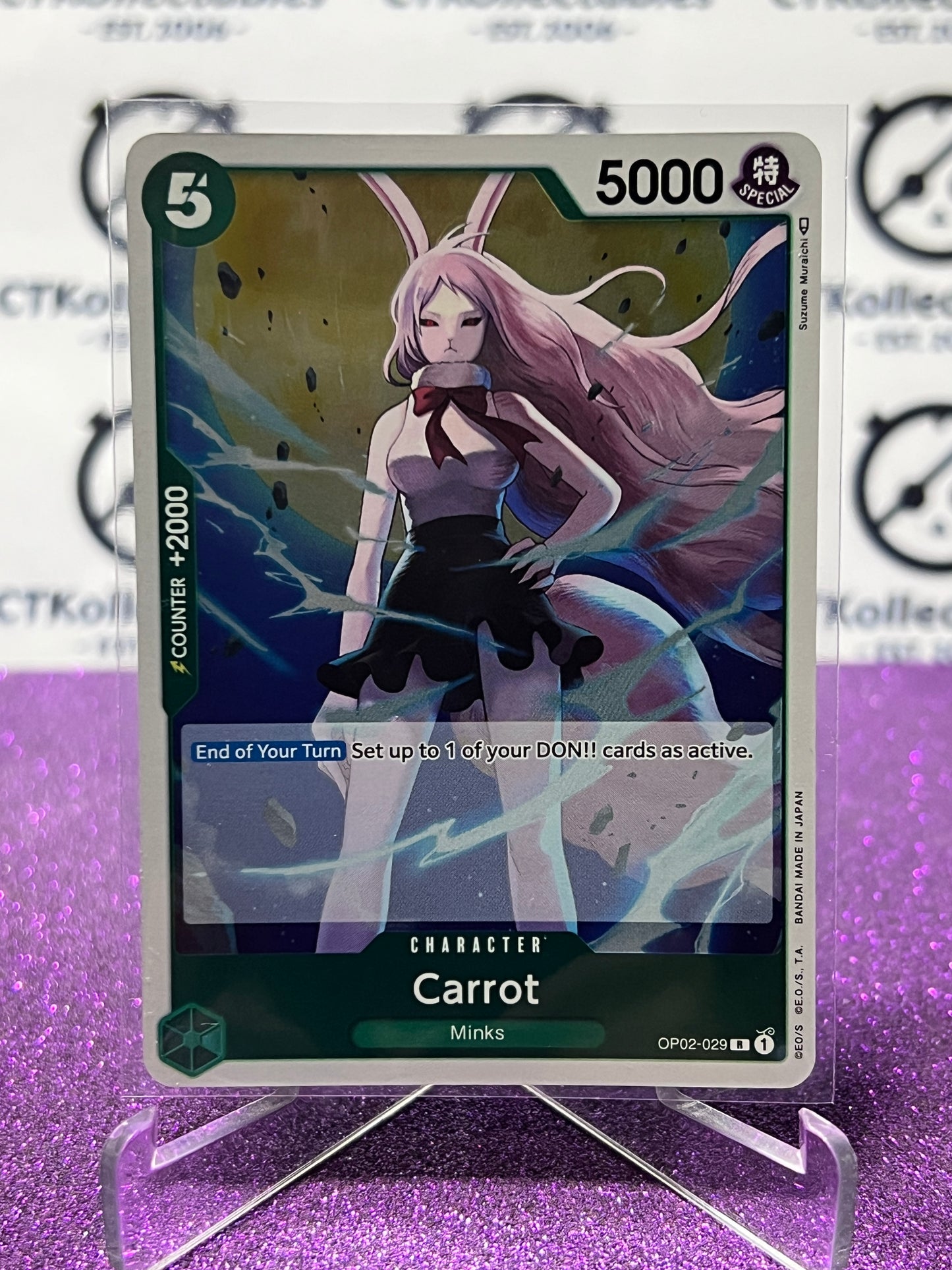 2023 PARAMOUNT WAR  ONE PIECE CARROT # OP02-029 R ENGLISH TRADING GAME CARD