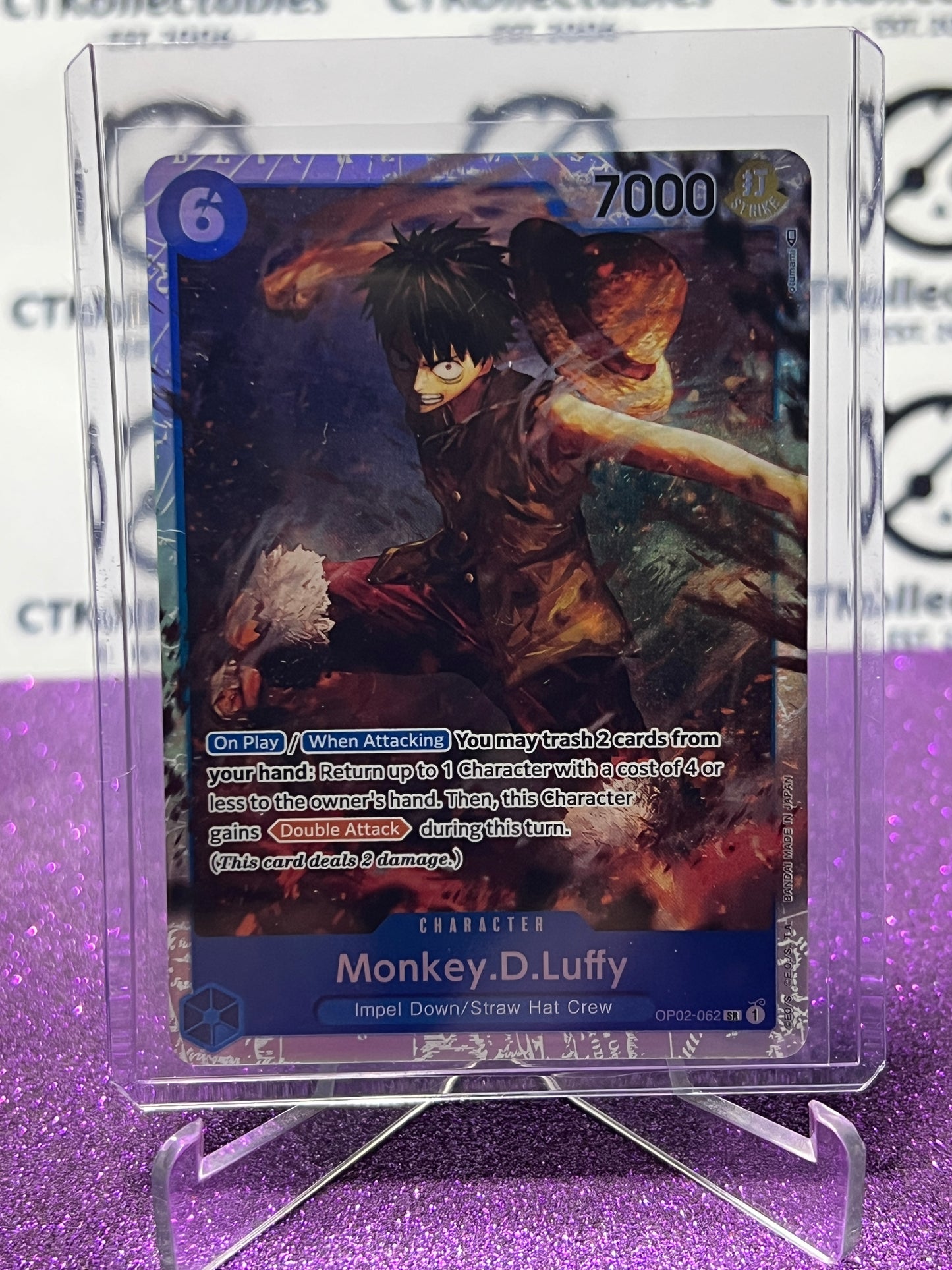 2023 PARAMOUNT WAR  ONE PIECE MONKEY.D.LUFFY # OP02-062 SR  ENGLISH TRADING GAME CARD