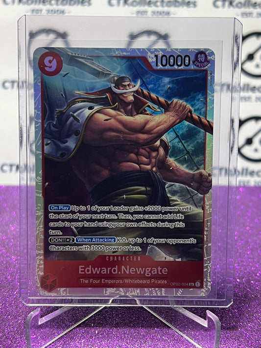 2023 PARAMOUNT WAR  ONE PIECE EDWARD.NEWGATE # OP02-004 SR ENGLISH TRADING GAME CARD