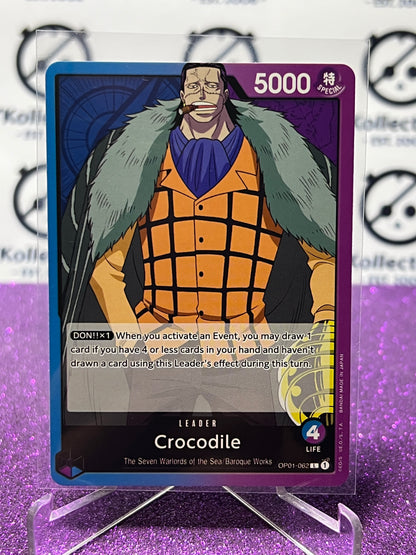 2022 ONE PIECE CROCODILE # OP01-062 L ROMANCE DAWN  NON-FOIL TCG LEADER CARD
