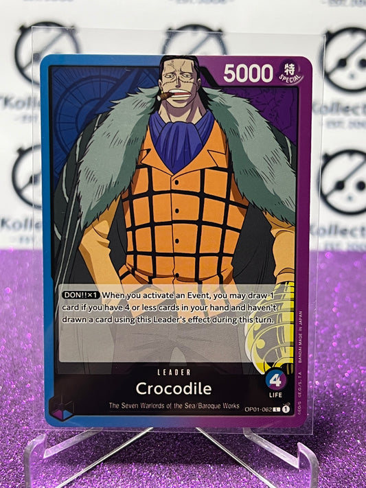 2022 ONE PIECE CROCODILE # OP01-062 L ROMANCE DAWN  NON-FOIL TCG LEADER CARD