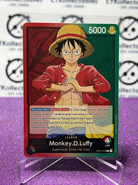 2022 ONE PIECE MONKEY.D.LUFFY # OP01-003 L ROMANCE DAWN  NON-FOIL TCG LEADER CARD