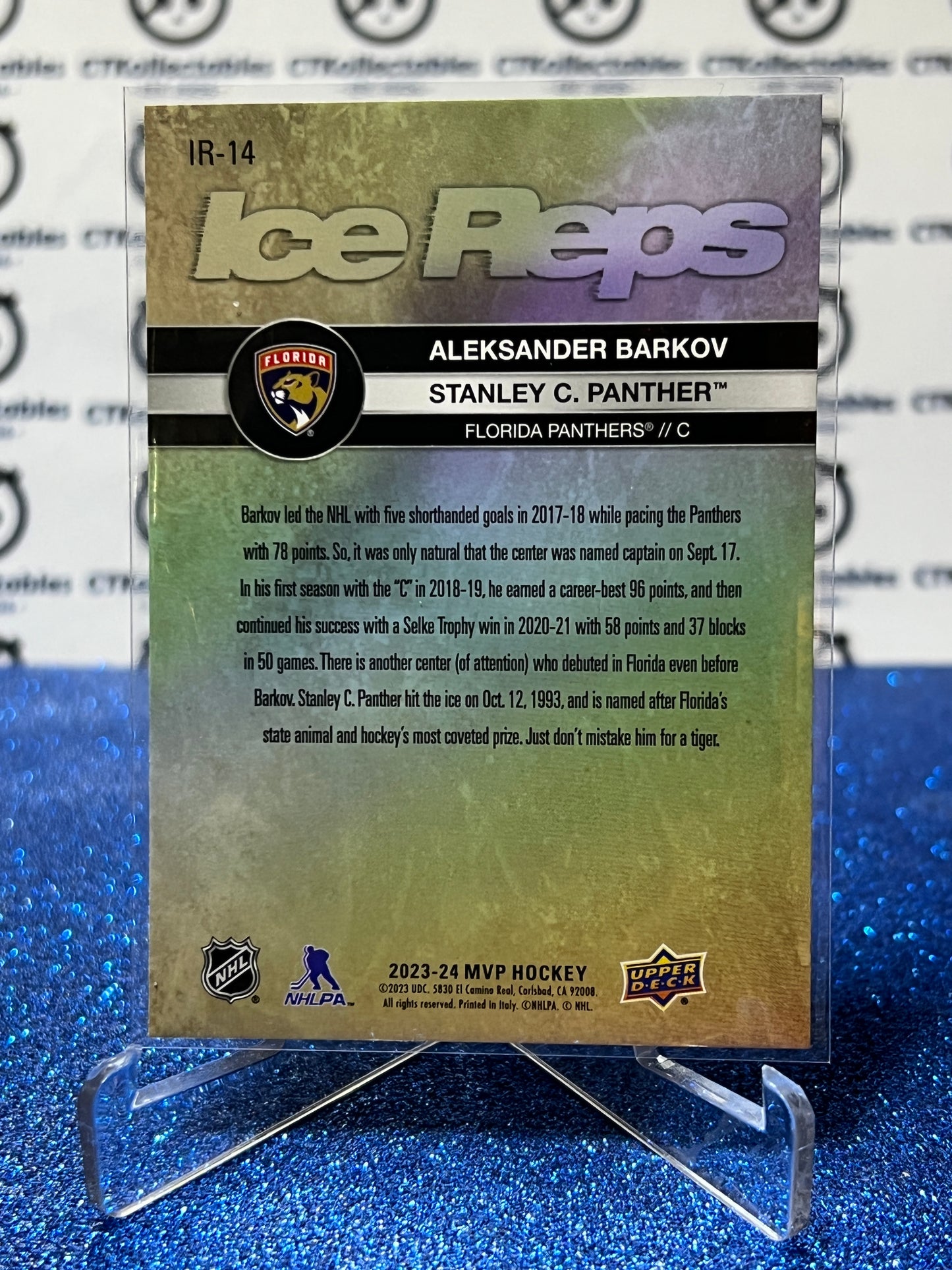 2023-24 UPPER DECK MVP ALEKSANDER BARKOV # IR-14 FLORIDA PANTHERS HOCKEY CARD