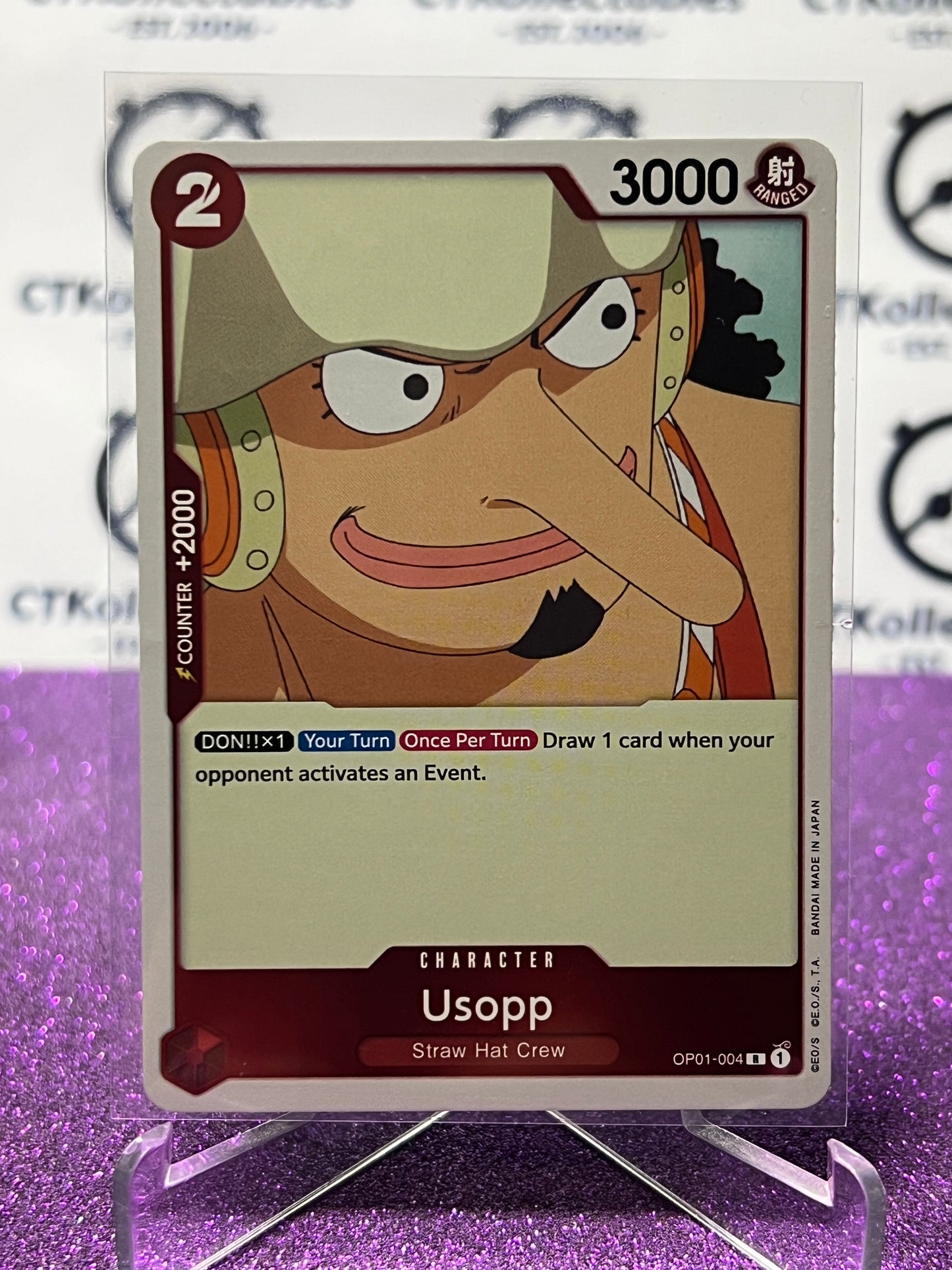 2022 ONE PIECE USOPP # OP01-004 R ROMANCE DAWN  FOIL TCG CARD