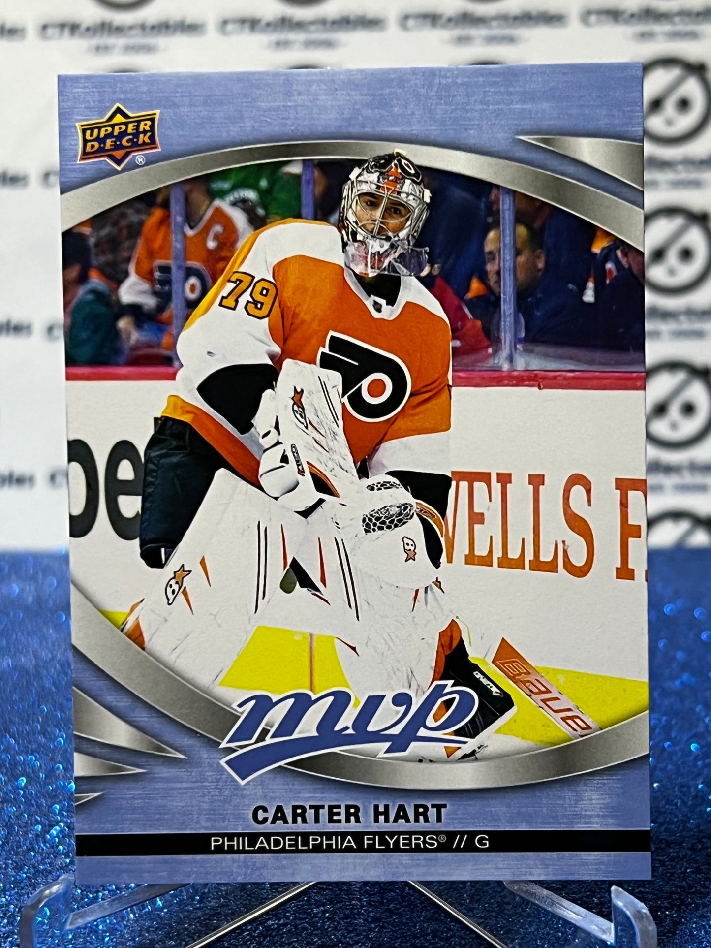 2023-24 UPPER DECK MVP CARTER HART # 22 PHILADELPHIA FLYERS NHL HOCKEY TRADING CARD