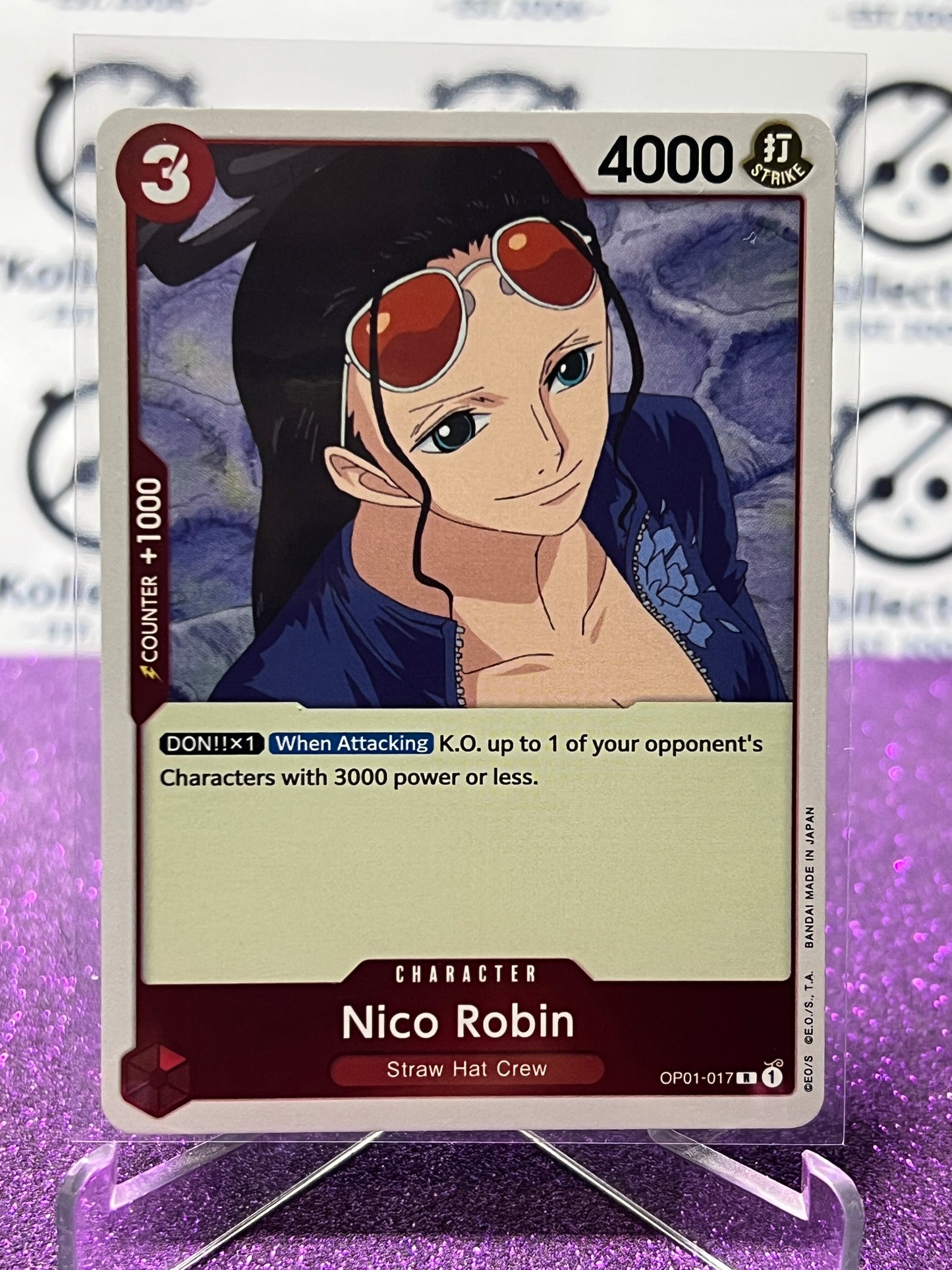 2022 ONE PIECE NICO ROBIN # OP01-017 R ROMANCE DAWN  FOIL TCG CARD