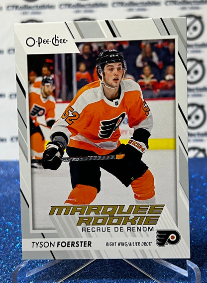 2023-24 O-PEE-CHEE TYSON FOERSTER # 567 MARQUEE ROOKIE PHILADELPHIA FLYERS NHL HOCKEY TRADING CARD