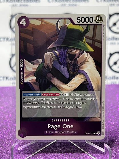 2022 ONE PIECE PAGE ONE # OP01-112 R ROMANCE DAWN  FOIL TCG CARD