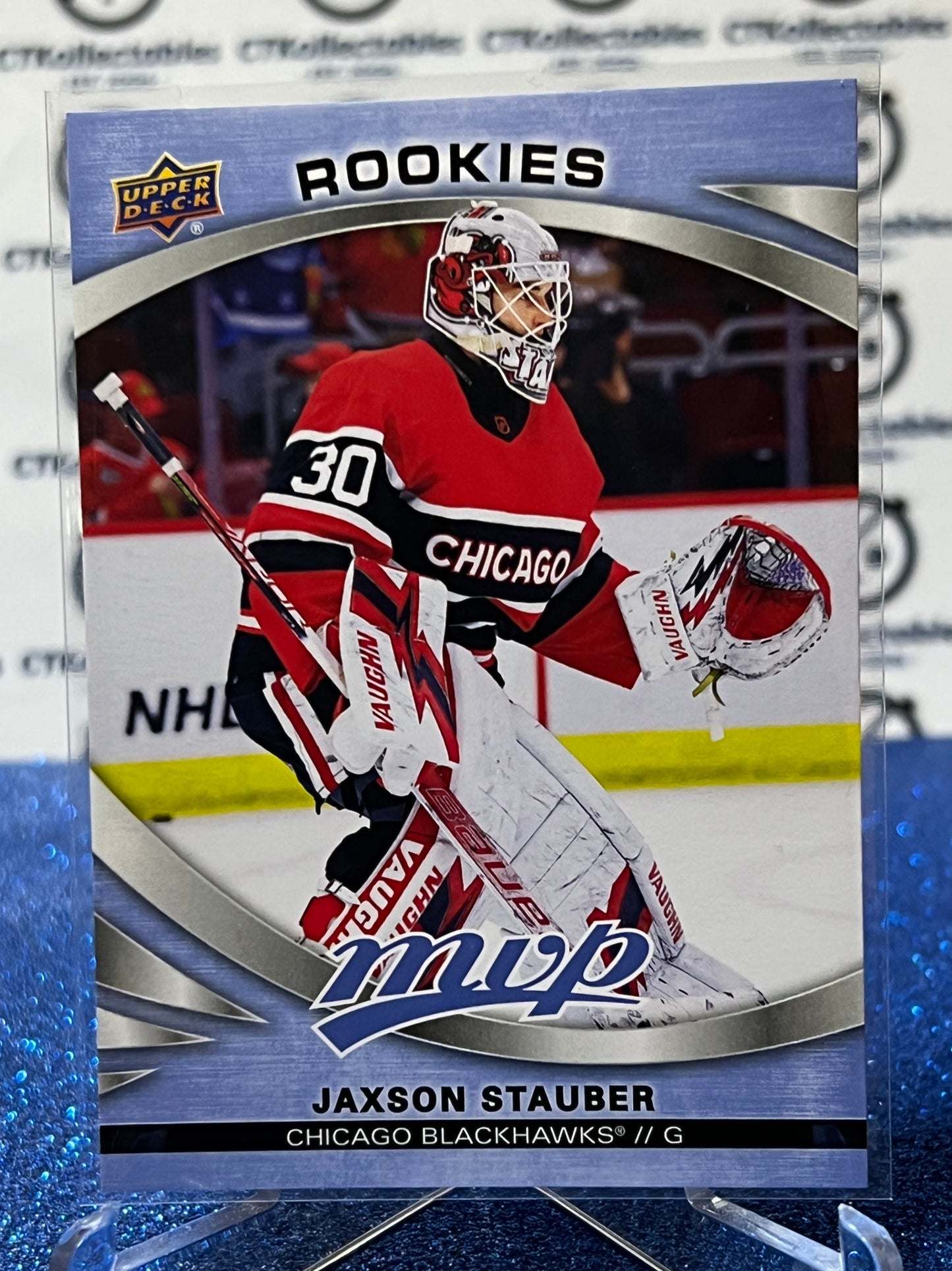 2023-24 UPPER DECK MVP JAXSON STAUBER # 227 ROOKIE  CHICAGO BLACKHAWKS NHL HOCKEY TRADING CARD