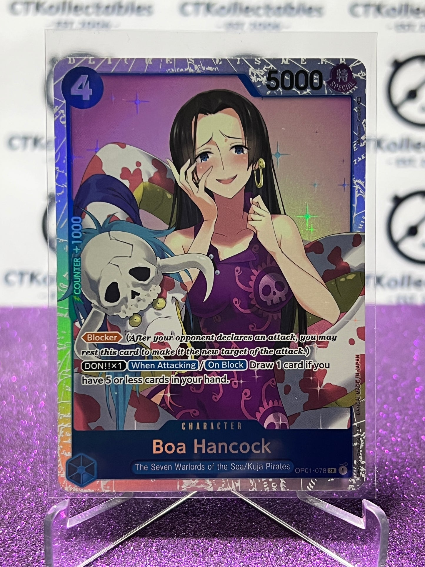 2022 ONE PIECE BOA HANCOCK # OP01-078 SR ROMANCE DAWN  FOIL TCG CARD