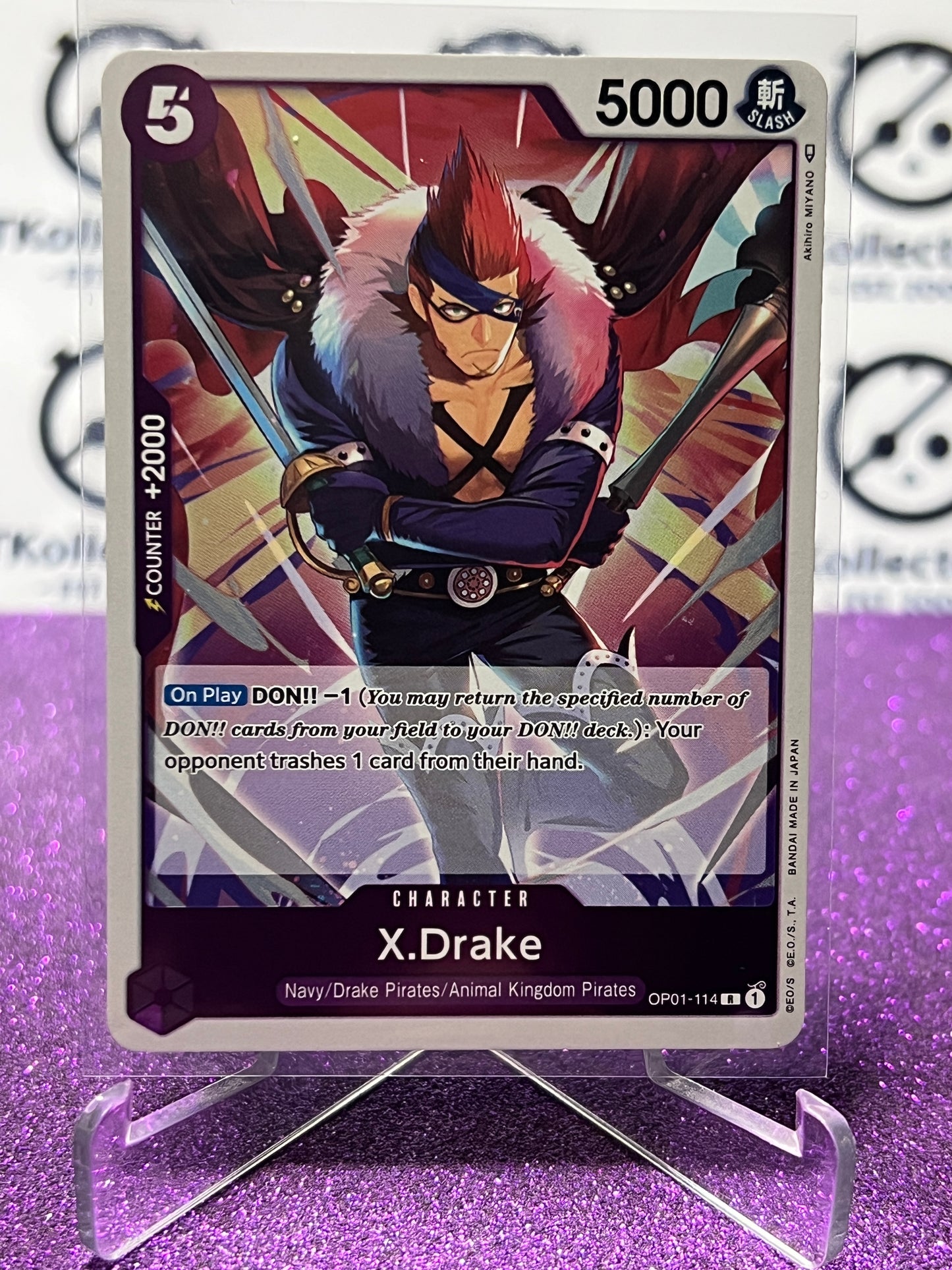 2022 ONE PIECE  X,DRAKE # OP01-114 R ROMANCE DAWN  FOIL TCG CARD