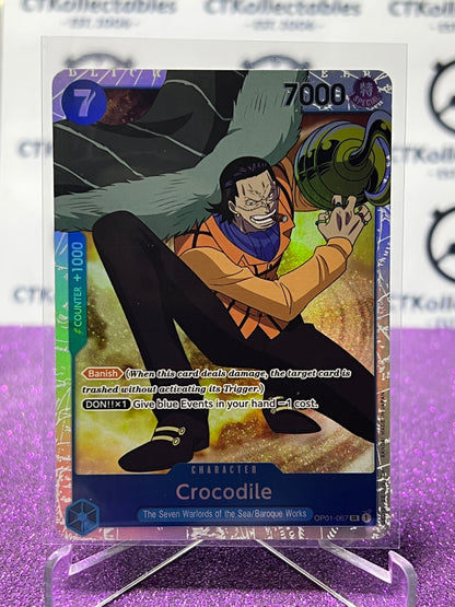 2022 ONE PIECE  CROCODILE # OP01-067 SR ROMANCE DAWN  FOIL TCG CARD