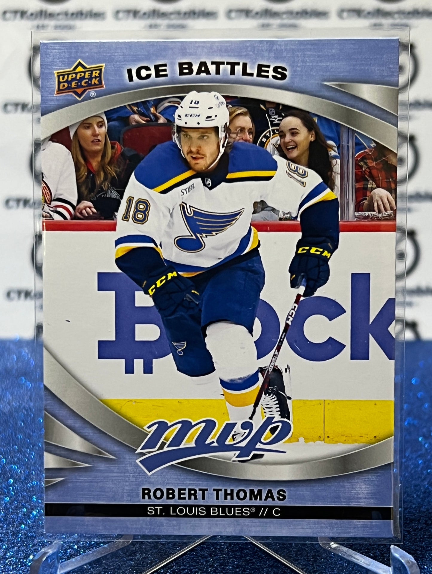 2023-24 UPPER DECK MVP ROBERT THOMAS # 81 ICE BATTLES ST. LOUIS BLUES NHL HOCKEY TRADING CARD