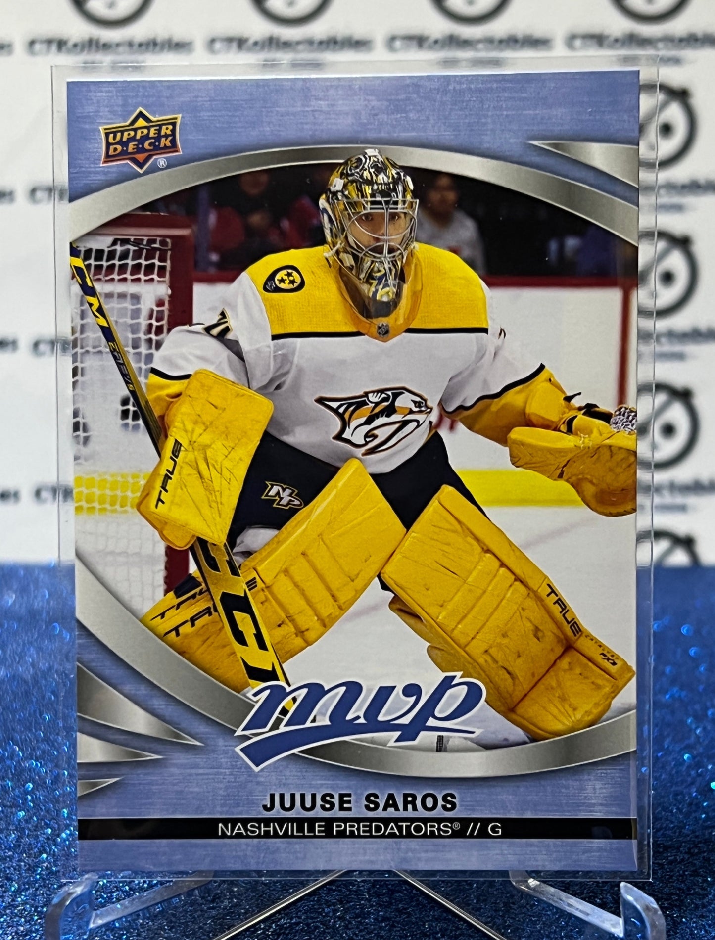 2023-24 UPPER DECK MVP JUUSE SAROS # 181  NASHVILLE PREDATORS NHL HOCKEY TRADING CARD