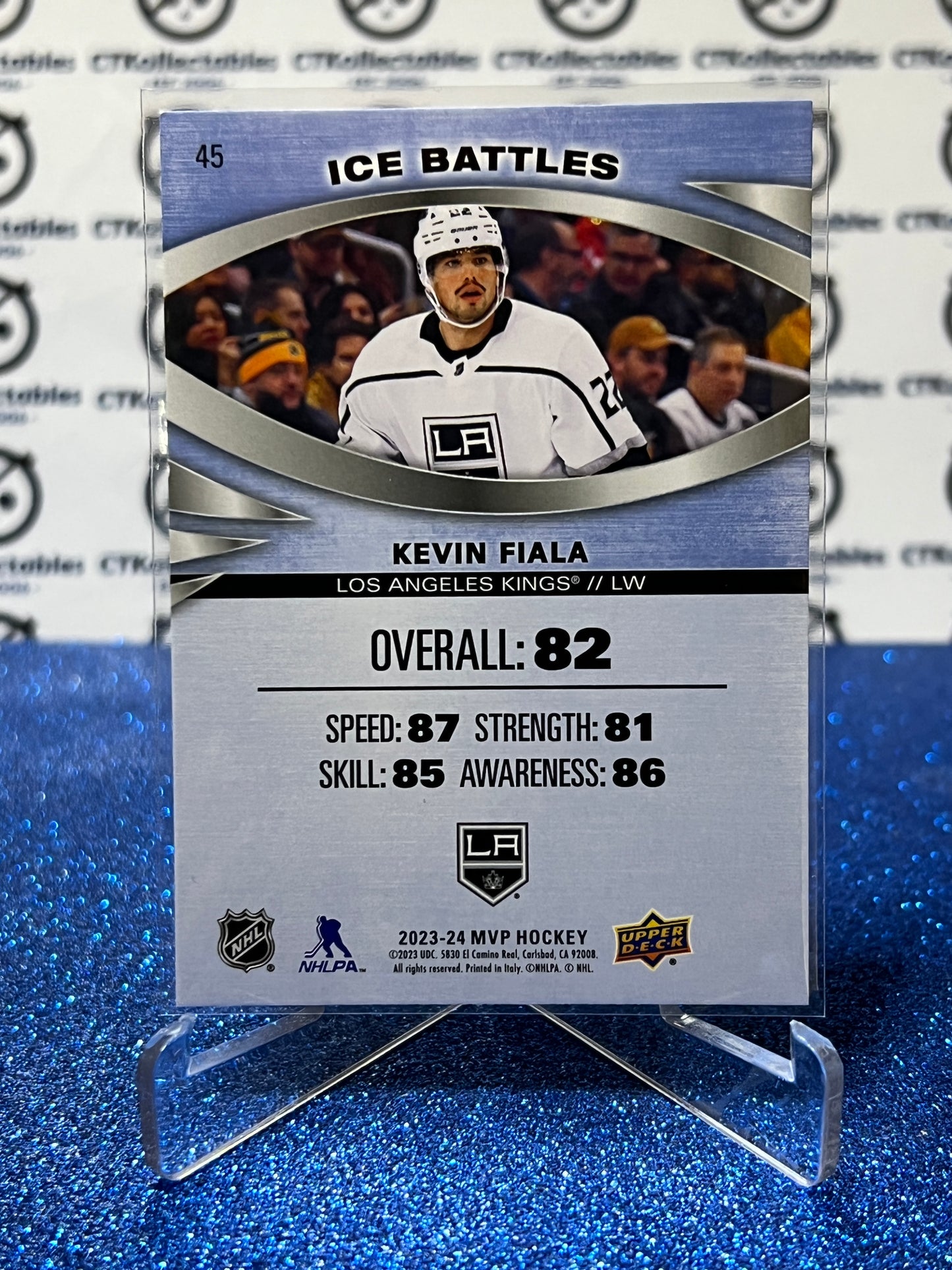 2023-24 UPPER DECK MVP KEVIN FIALA # 45 ICE BATTLES LA KINGS NHL HOCKEY TRADING CARD