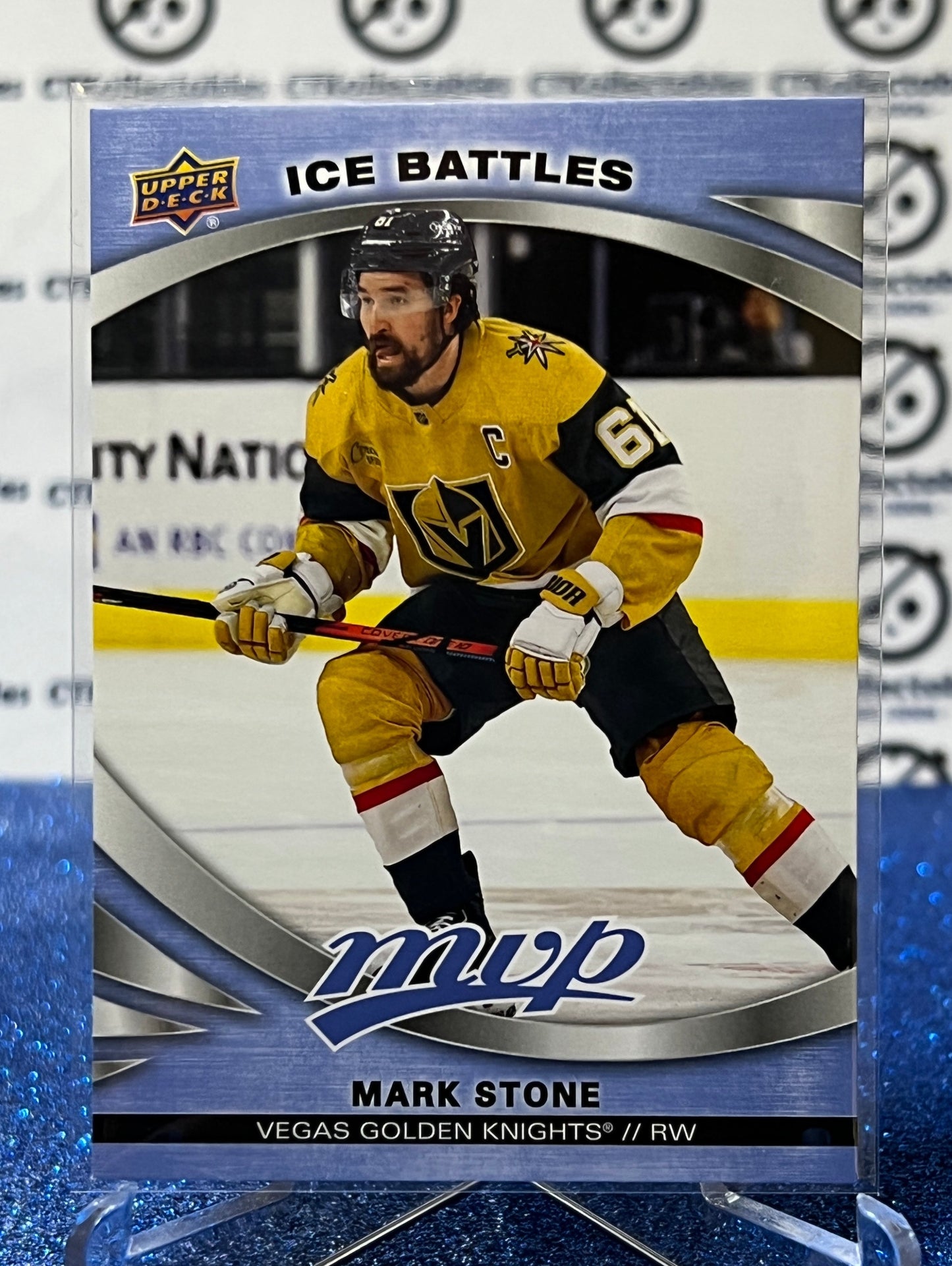 2023-24 UPPER DECK MVP MARK STONE # 167 ICE BATTLES VEGAS GOLDEN KNIGHTS NHL HOCKEY TRADING CARD