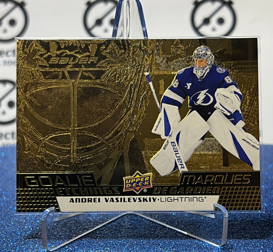 2025-26 UPPER DECK ANDREI VASILEVSKIY # GE-4 TIM HORTONS TAMPA BAY LIGHTNING HOCKEY CARD