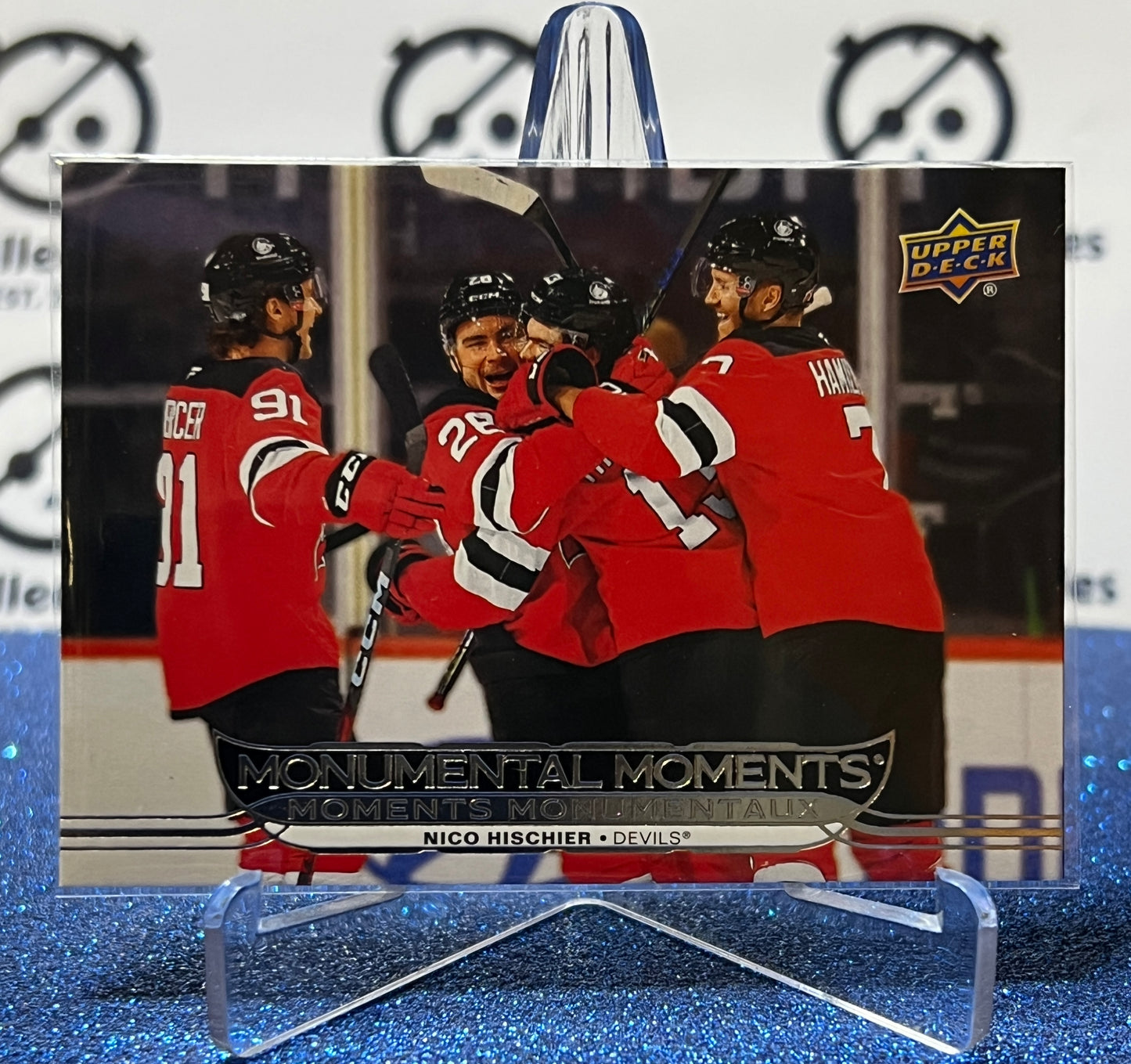2025-26 UPPER DECK NICO HIRCHIER # MM-11 TIM HORTONS NEW JERSEY DEVILS HOCKEY CARD