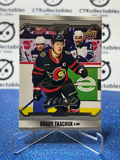 2024-25 UPPER DECK MVP BRADY TKACHUK # 18  SILVERSCRIPT OTTAWA SENATORS HOCKEY CARD
