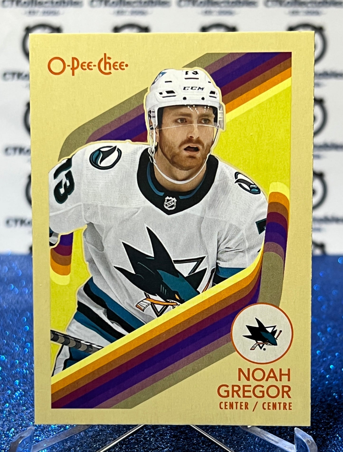 2023-24 O-PEE-CHEE NOAH GREGOR # 283 RETRO SAN JOSE SHARKS NHL HOCKEY TRADING CARD