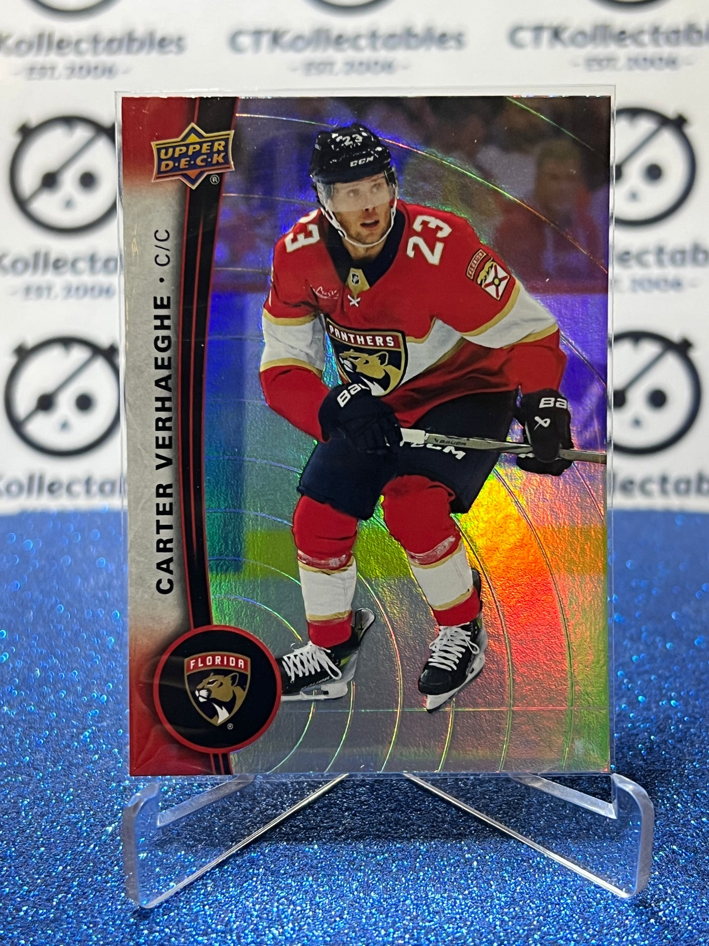 2025-26 UPPER DECK CARTER VERHAEGHE # 102 TIM HORTONS FLORIDA PANTHERS HOCKEY CARD