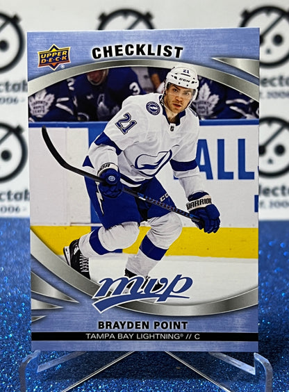 2023-24 UPPER DECK MVP BRAYDEN POINT  # 200 CHECKLIST TAMPA BAY LIGHTNING HOCKEY CARD